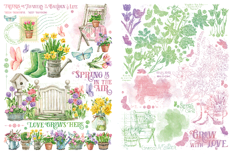 Grow with Love Rub-On Transfers – Graphic 45 Supply
