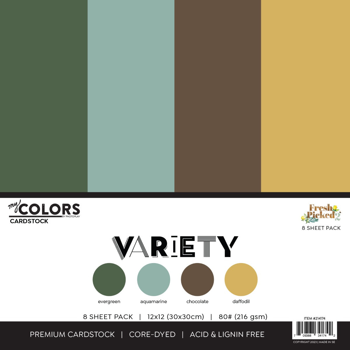 Fresh Picked 2 –  Cardstock Variety Pack-8sheets – Photo Play Online now