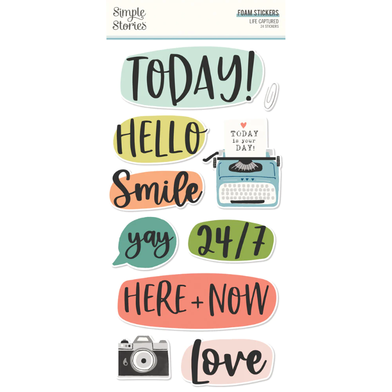 Life Captured Foam Stickers- Simple Stories Hot on Sale