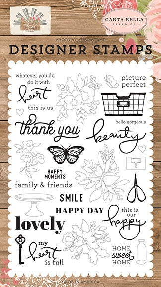 Happy Moments Stamps – Farmhouse Market – Jen Allyson – Carta Bella Discount