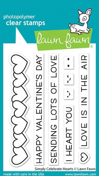 Hearts Clear Stamp Set – Simply Celebrate Collection – Lawn Fawn Hot on Sale