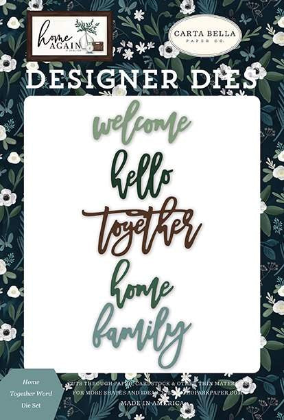 Home Together Word Die Set – Home Again – Carta Bella Online Hot Sale