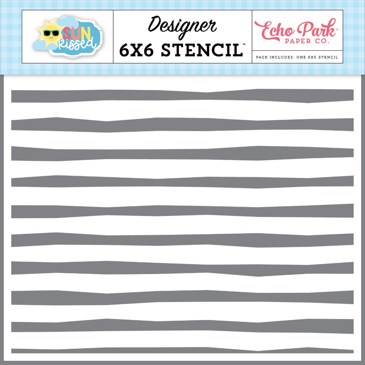 Life Is Sweet Stripes Stencil, 6×6 – Sun Kissed Collection – Echo Park Supply