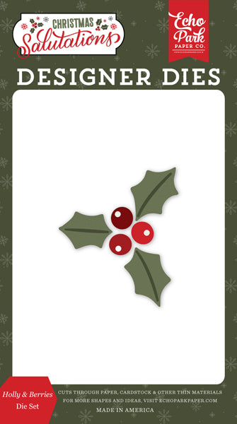 Holly & Berries Dies – Salutations Christmas – Echo Park Hot on Sale