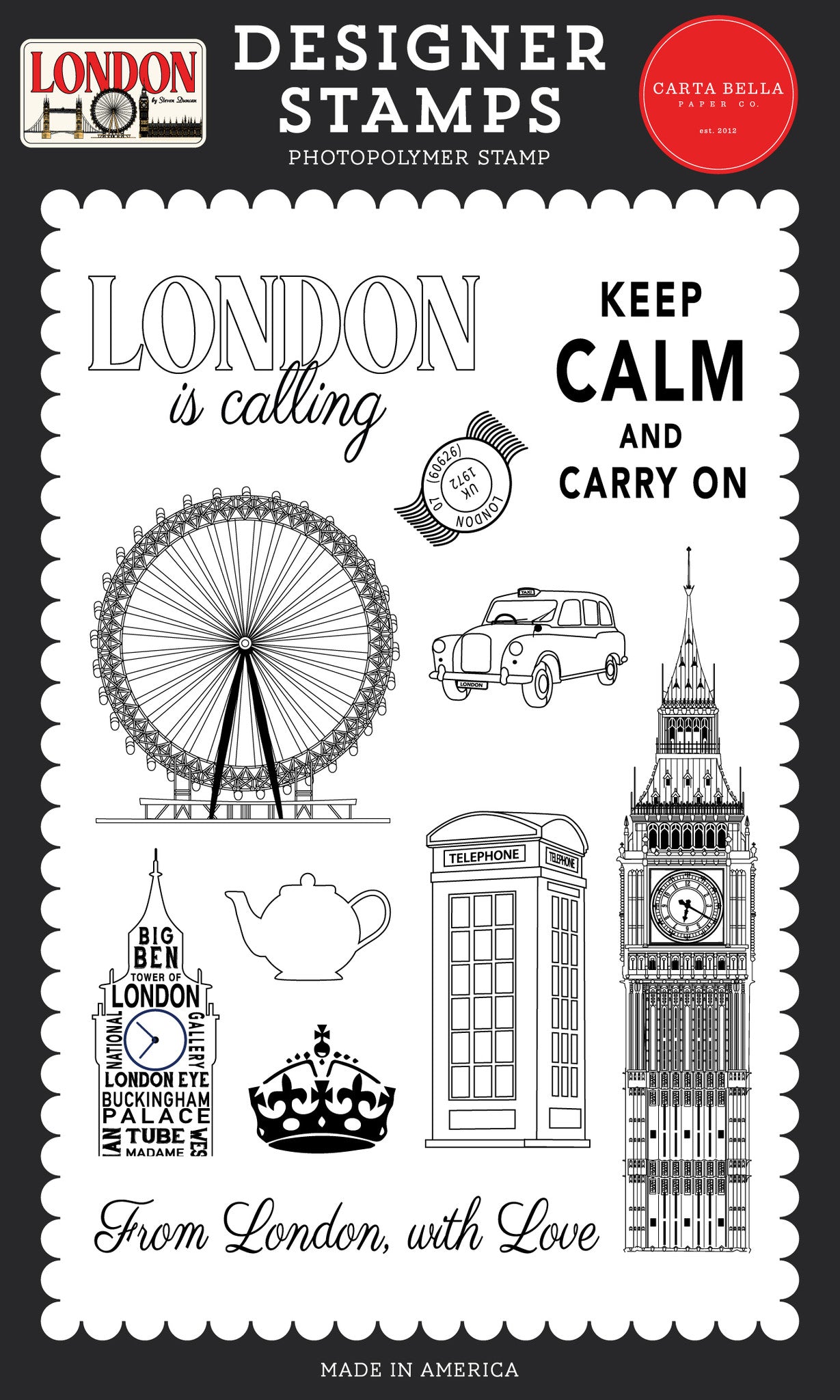 London Is Calling Stamp Set – Carta Bella Sale