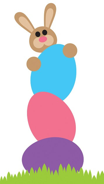 Easter Bunny Card SVG Image File Download for Easter Projects Hot on Sale