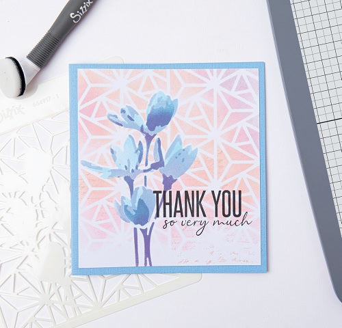 Geo Flowers Layered Stencils – Making Tool – Sizzix Fashion