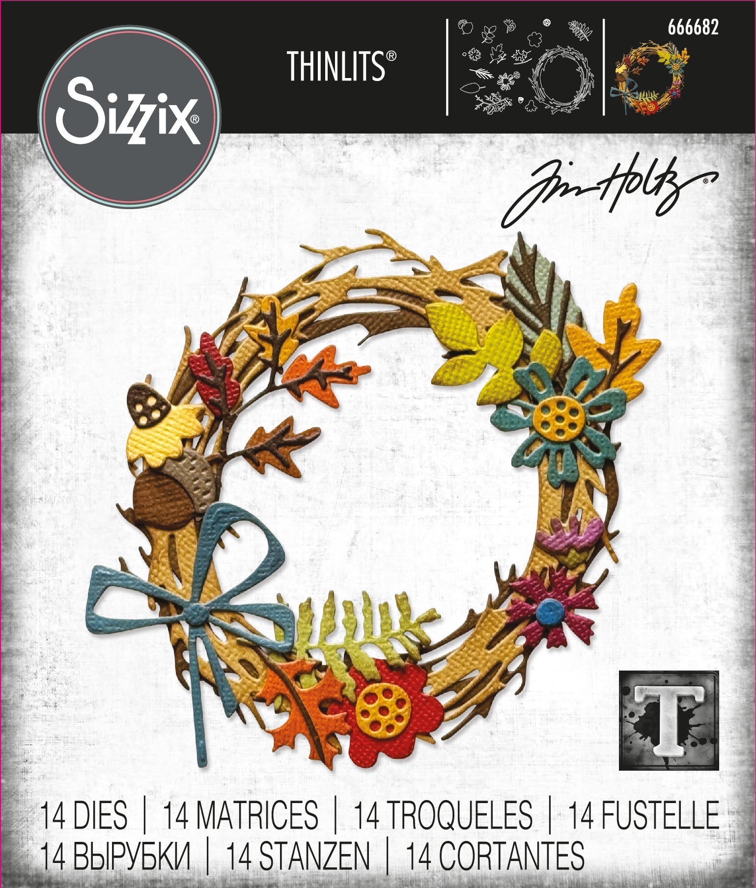 Foliage Wreath Thinlits Die Set – Back from the Vault by Tim Holtz (14pcs) – Sizzix Online Hot Sale