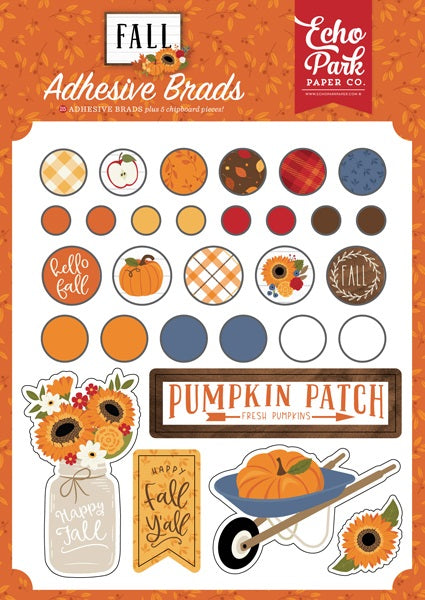 Fall Adhesive Brads – Echo Park Online Sale