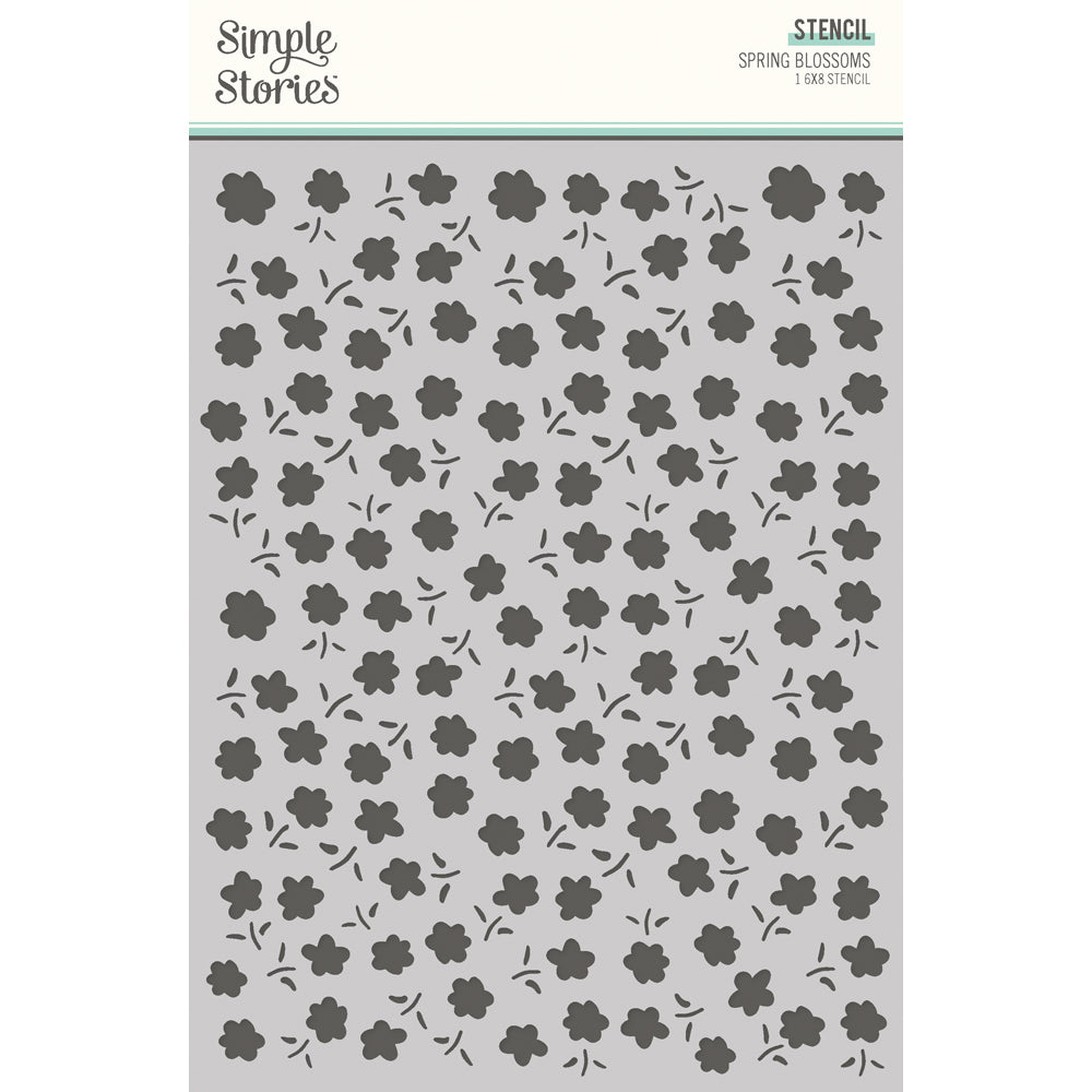 Fresh Air  6″ x 8″ Stencil Spring –  Blossoms- Simple Stories Fashion