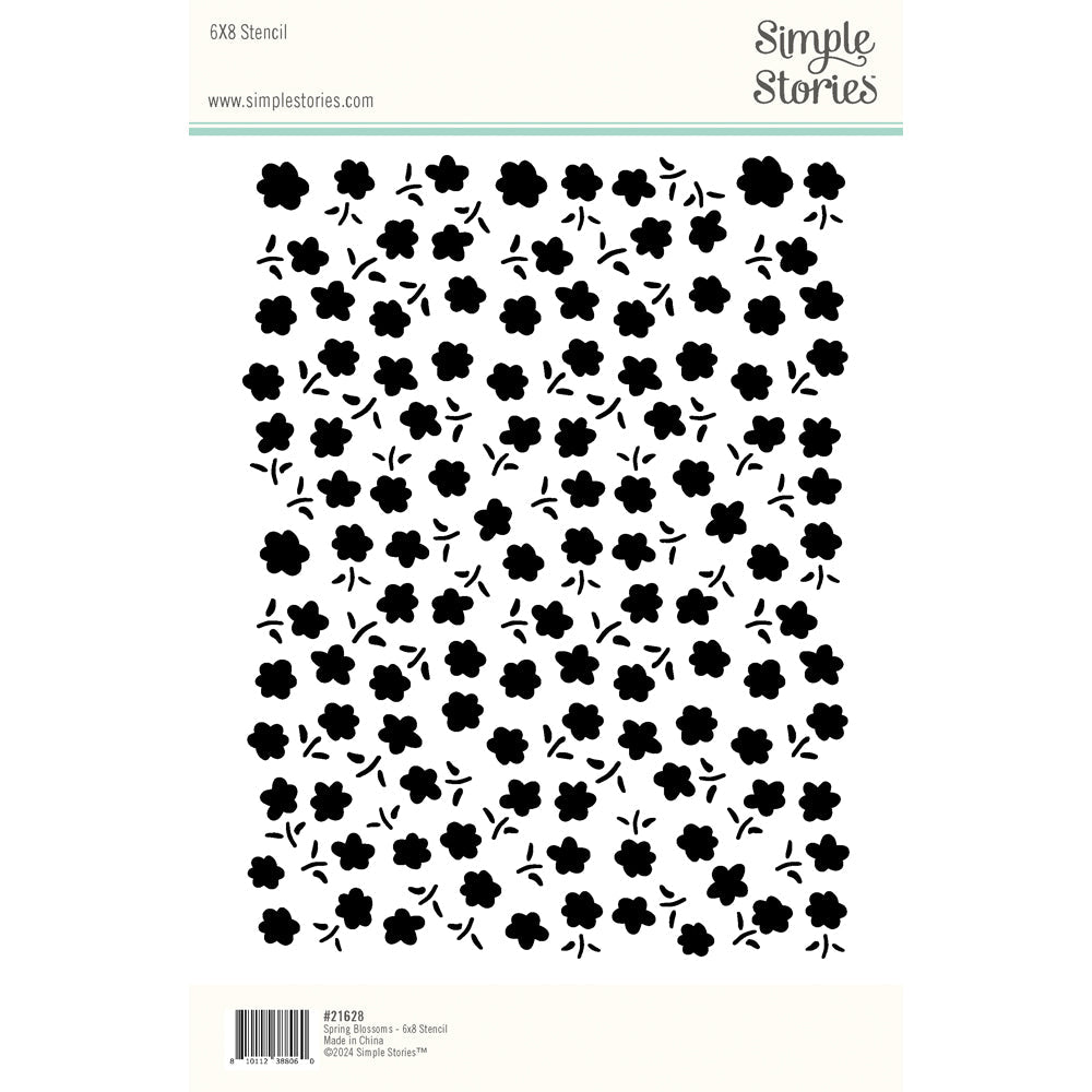 Fresh Air  6″ x 8″ Stencil Spring –  Blossoms- Simple Stories Fashion