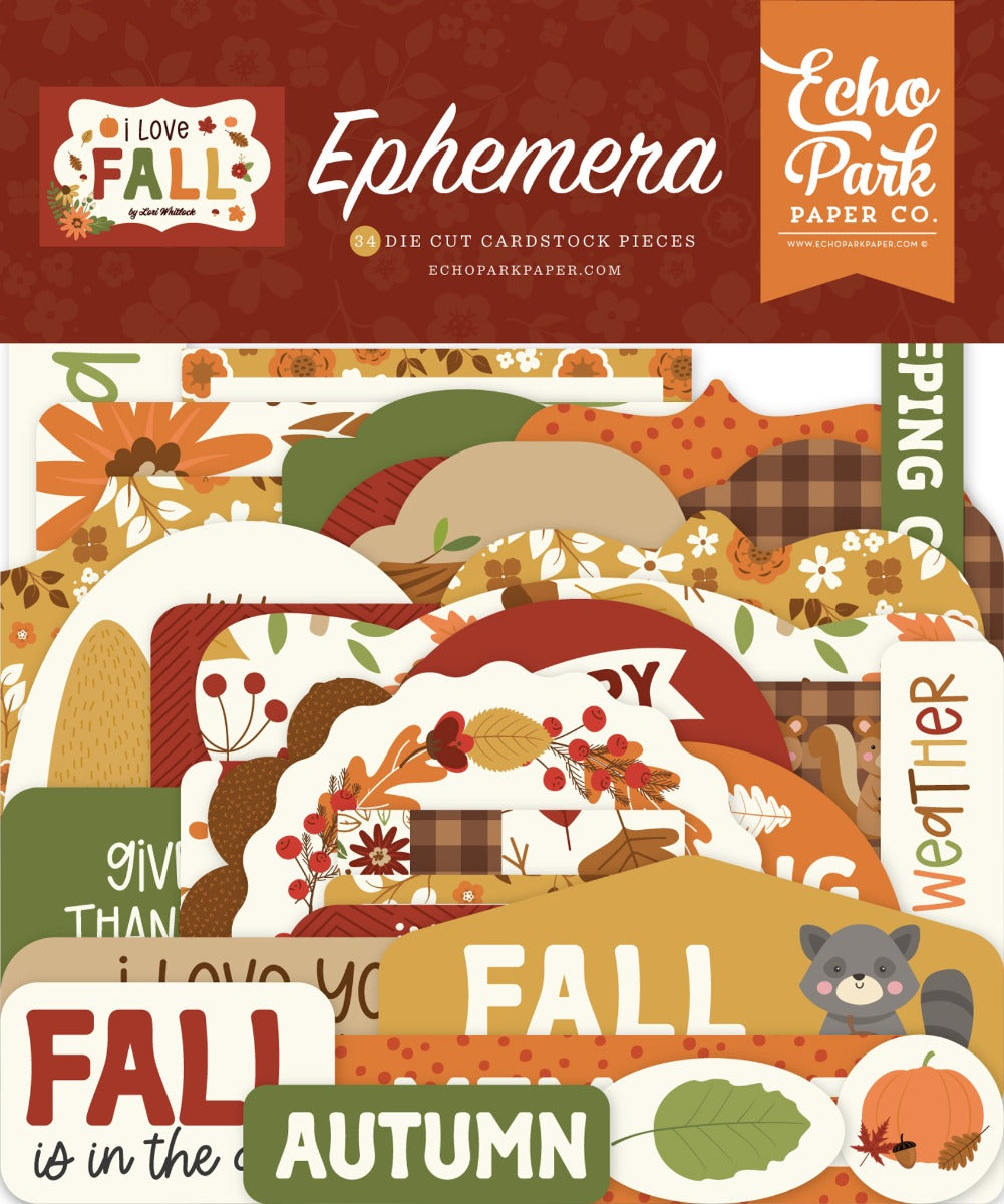 I Love Fall Ephemera – Echo Park Discount