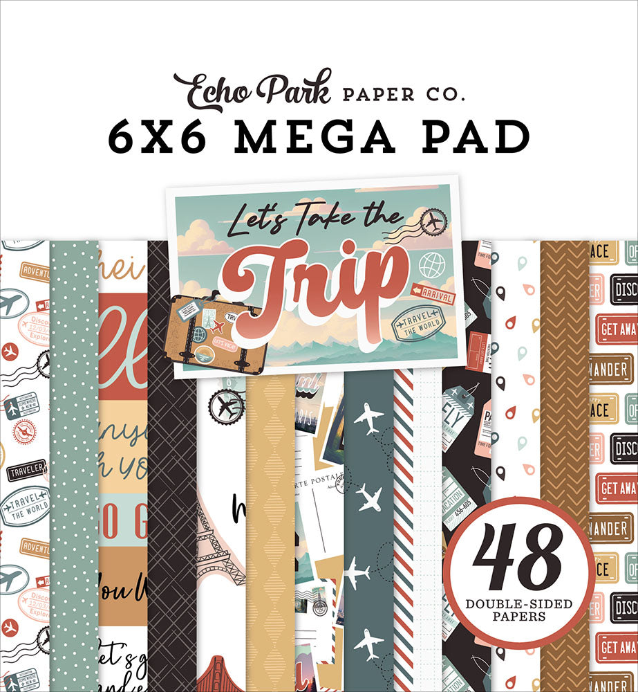 Let’s Take The Trip Cardmakers 6″ x 6″ Mega Pad – Echo Park Online Sale