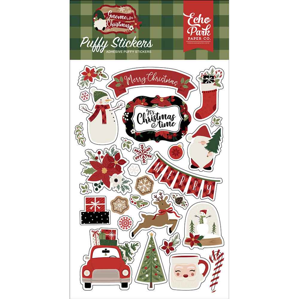 Gnome For Christmas Puffy Stickers – Echo Park Fashion