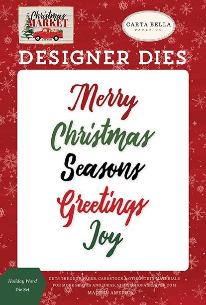 Holiday Word Die Set – Christmas Market – Carta Bella on Sale
