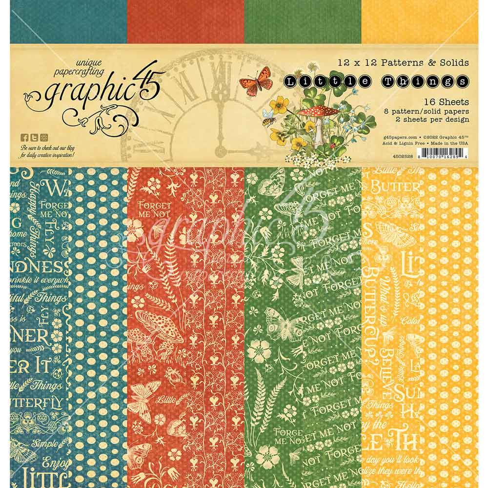 Little Things Pattern & Solid Pack – Graphic 45 Supply