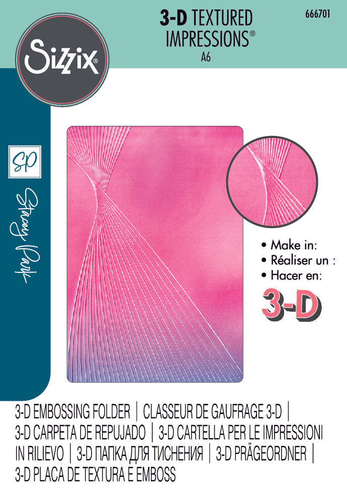 French Twist 3-D Textured Impressions Embossing Folder – Cosmopolitan by Stacey Park – Sizzix Discount