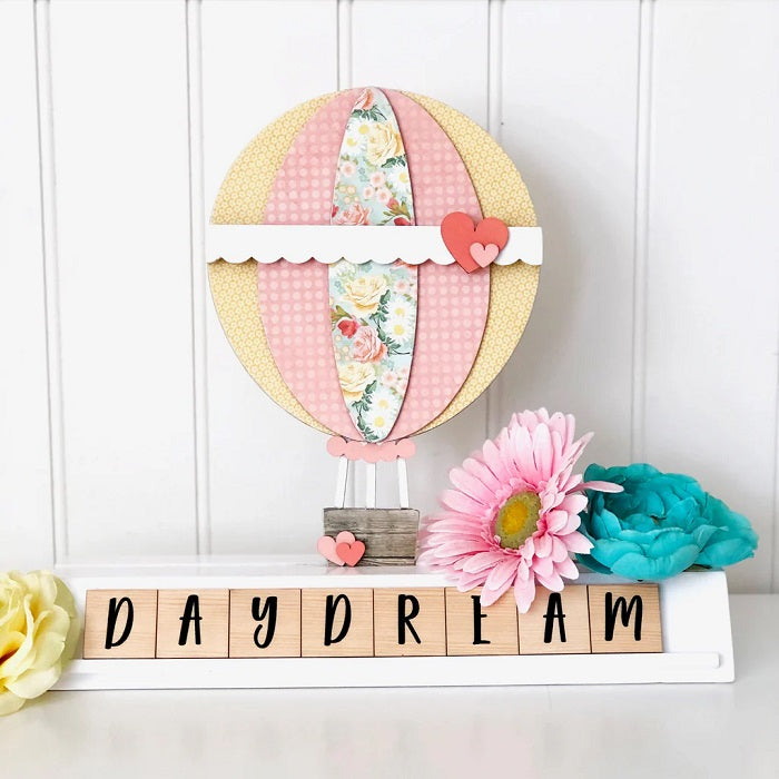Hot Air Balloon and “Daydream” Wooden Tiles Craft – Foundations Decor Online Hot Sale