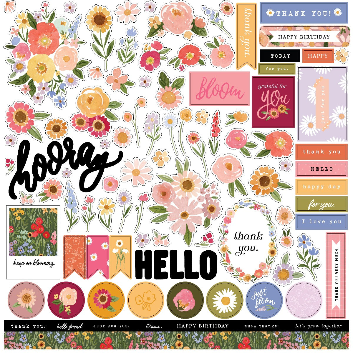 Element Stickers, 12×12 – Flora No. 6 – Carta Bella Paper Online Hot Sale
