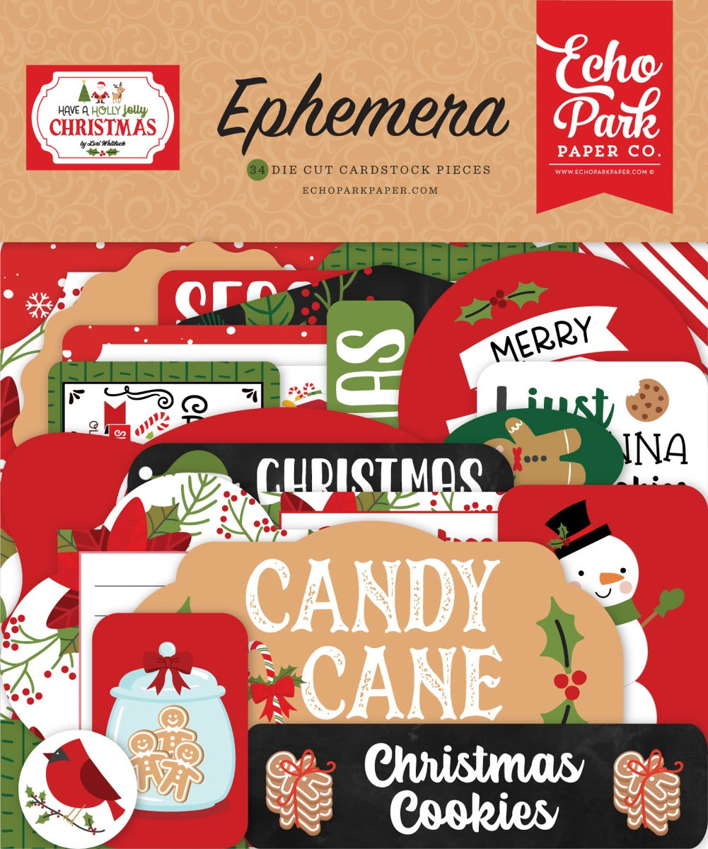Have A Holly Jolly Christmas Ephemera- Echo Park on Sale