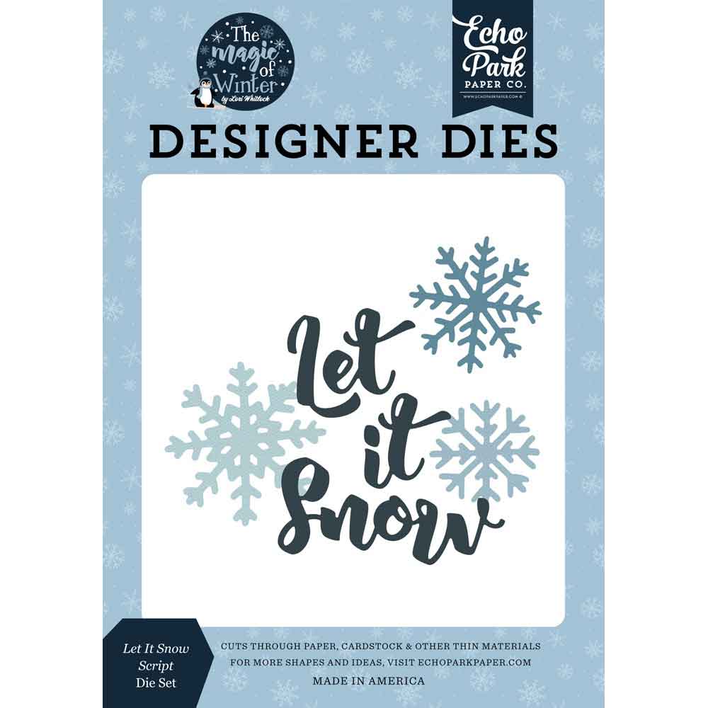 Let It Snow Script Die Set – The Magic Of Winter – Lori Whitlock – Echo Park Fashion
