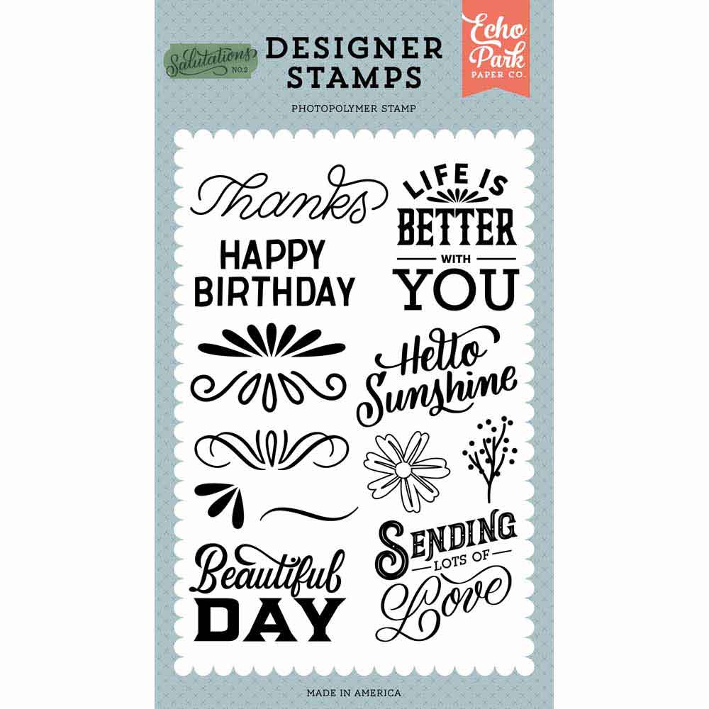 Life Is Better Stamp Set – Salutations No. 2 – Echo Park Fashion