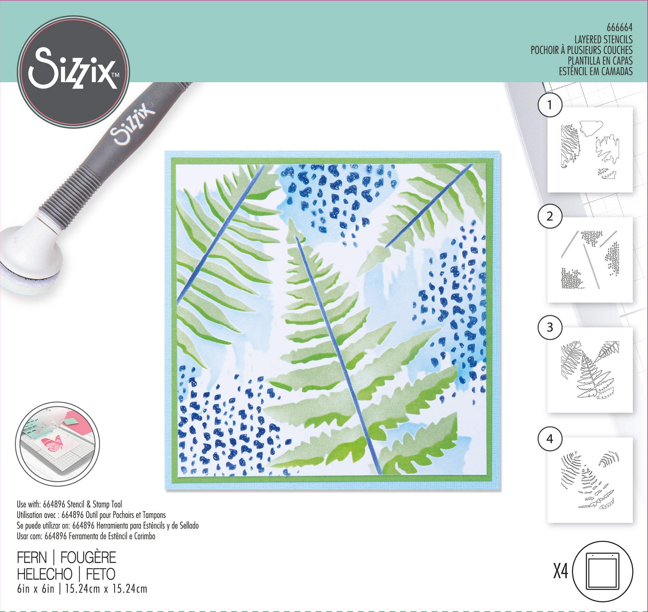 Fern Layered Stencil – Sizzix Online now