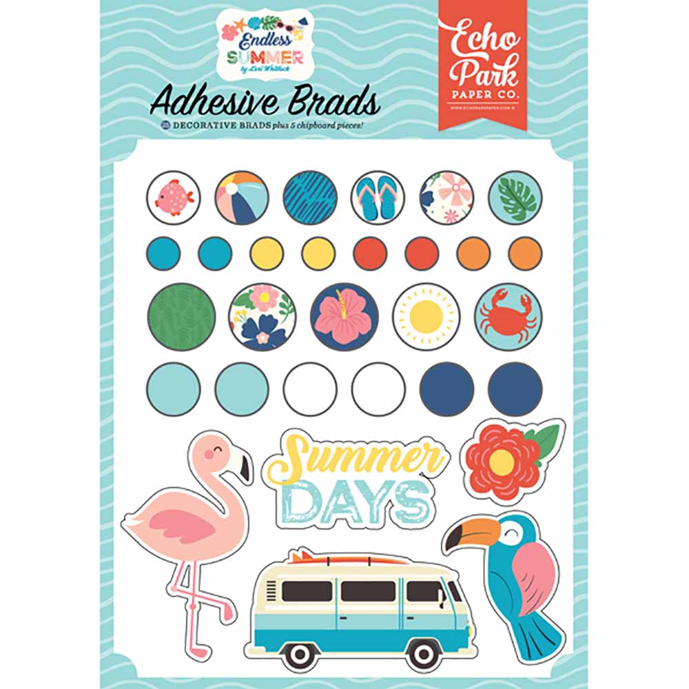 Endless Summer Adhesive Brads – Echo Park on Sale