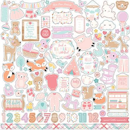 Hello Baby Girl Element Stickers – Echo Park Fashion