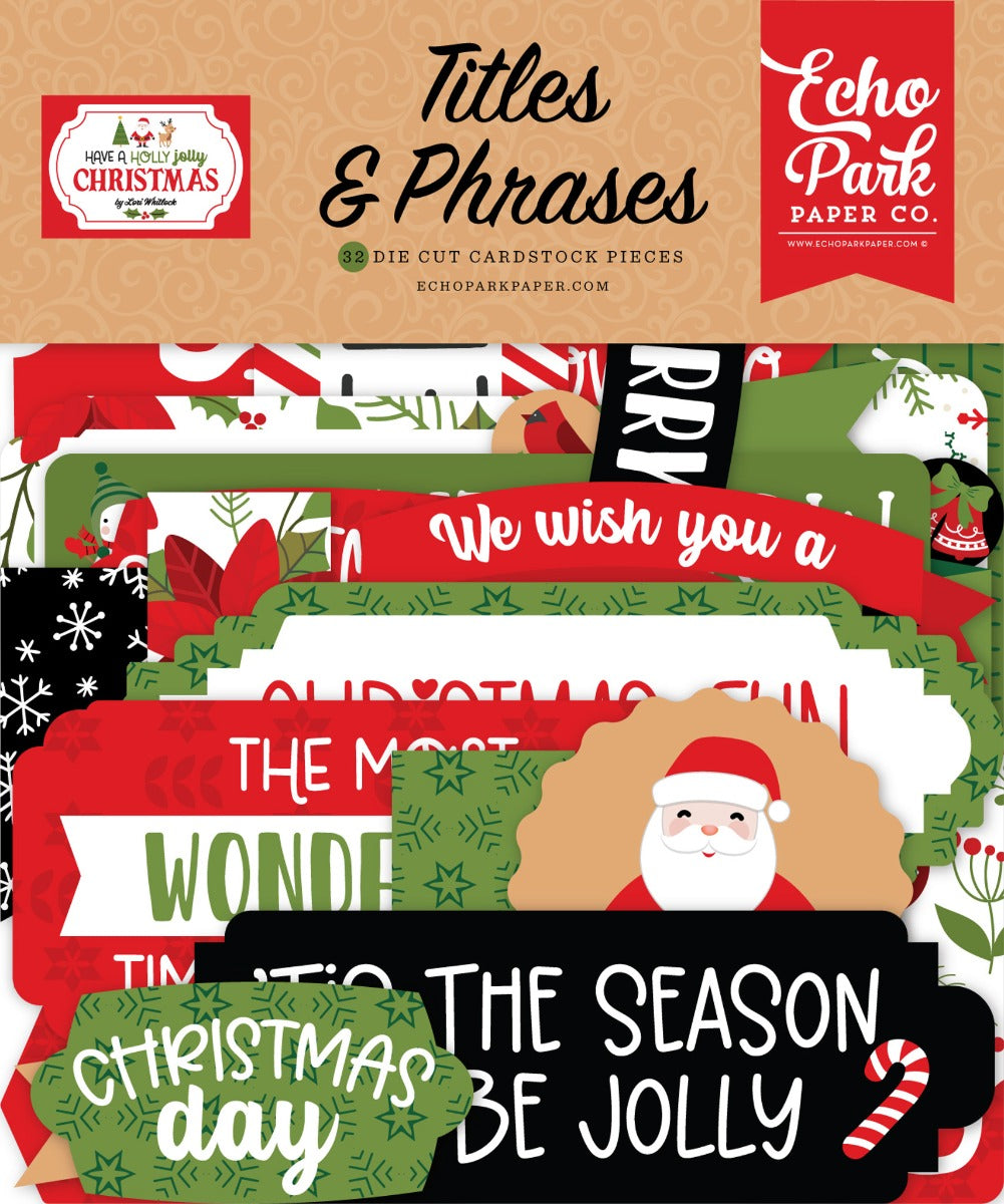 Have A Holly Jolly Christmas Titles & Phrases- Echo Park Hot on Sale