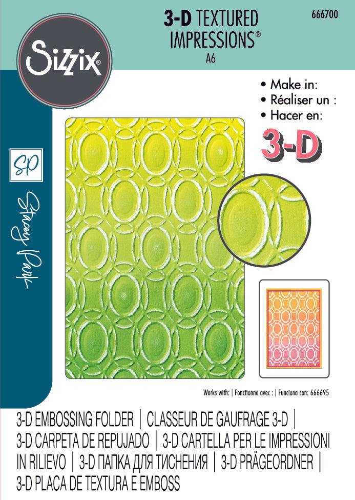 Golden Rings 3-D Textured Impressions Embossing Folder – Cosmopolitan by Stacey Park – Sizzix Discount