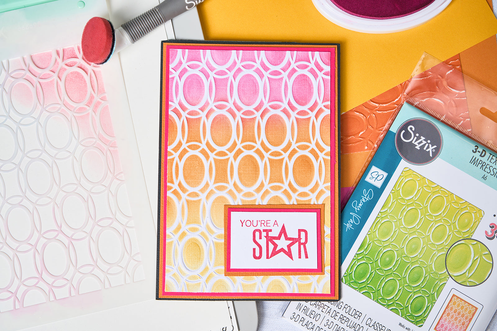 Golden Rings 3-D Textured Impressions Embossing Folder – Cosmopolitan by Stacey Park – Sizzix Discount