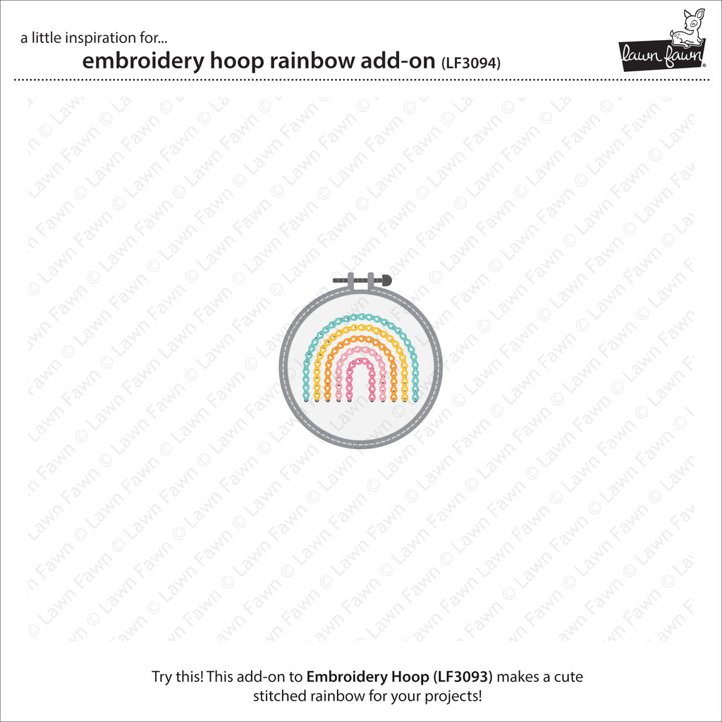 Embroidery Hoop Rainbow Add-On Die-Lawn Fawn on Sale