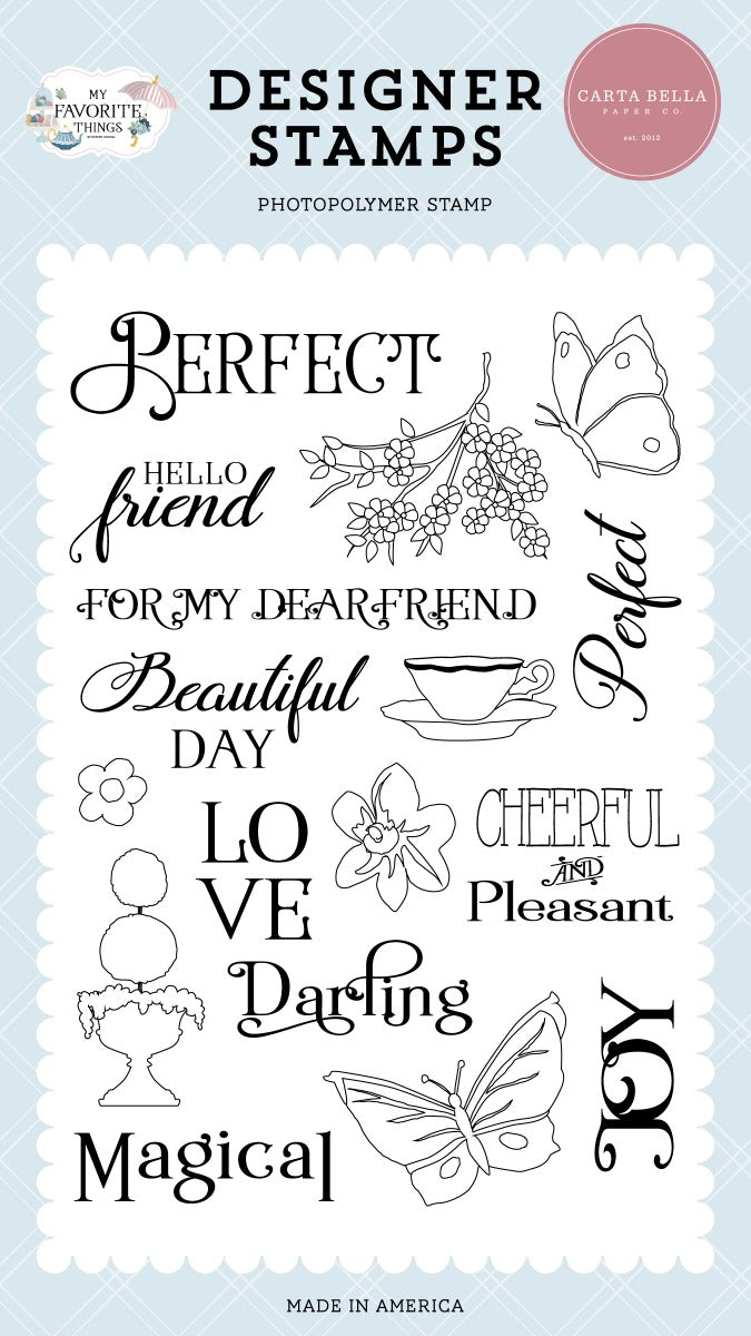 For My Dear Friend Stamp Set – Steven Duncan – My Favorite Things – Carta Bella Paper Supply