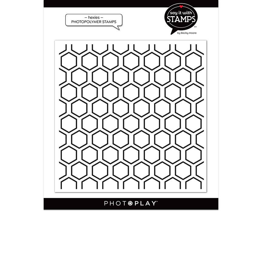 Hexies Background Stamp – Say It With Stamps – PhotoPlay Online Sale