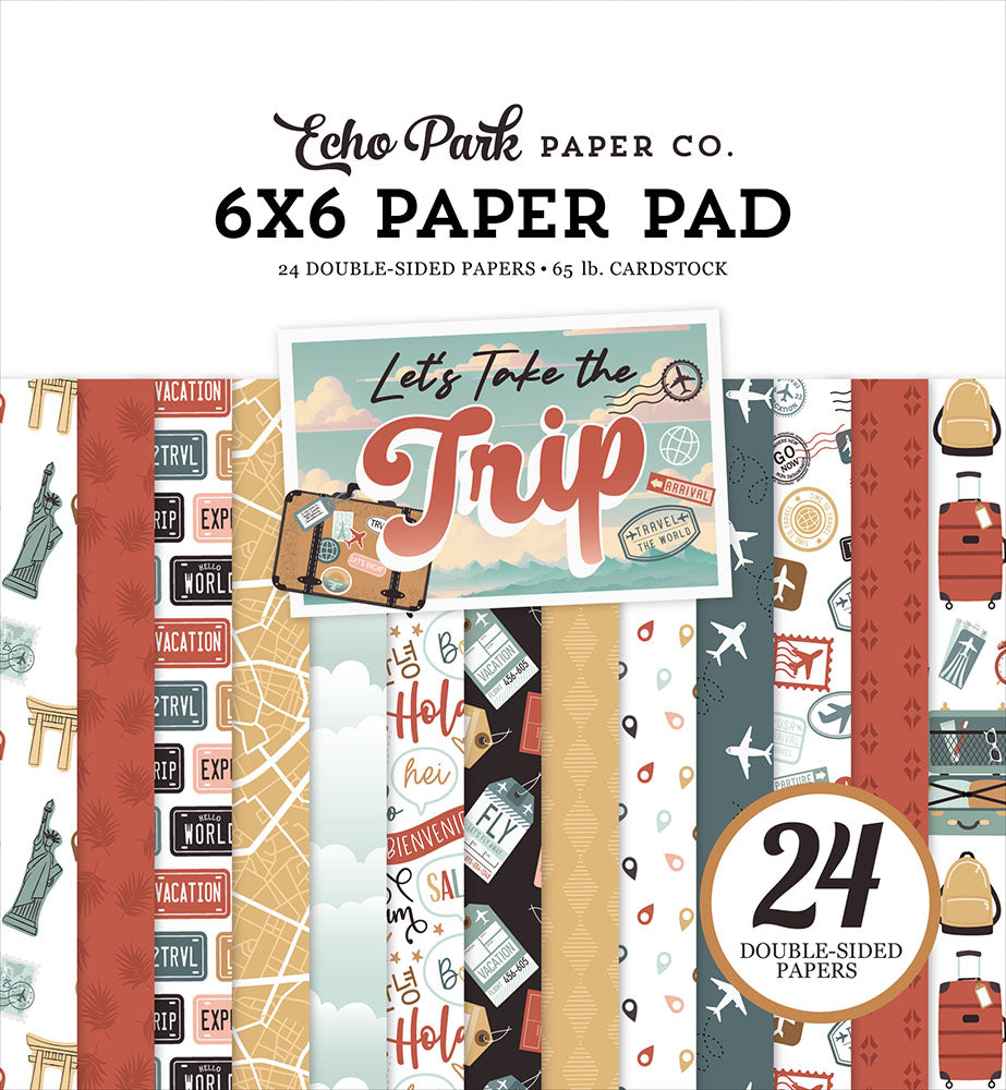Let’s Take The Trip 6″ x 6″ Paper Pad – Echo Park Sale