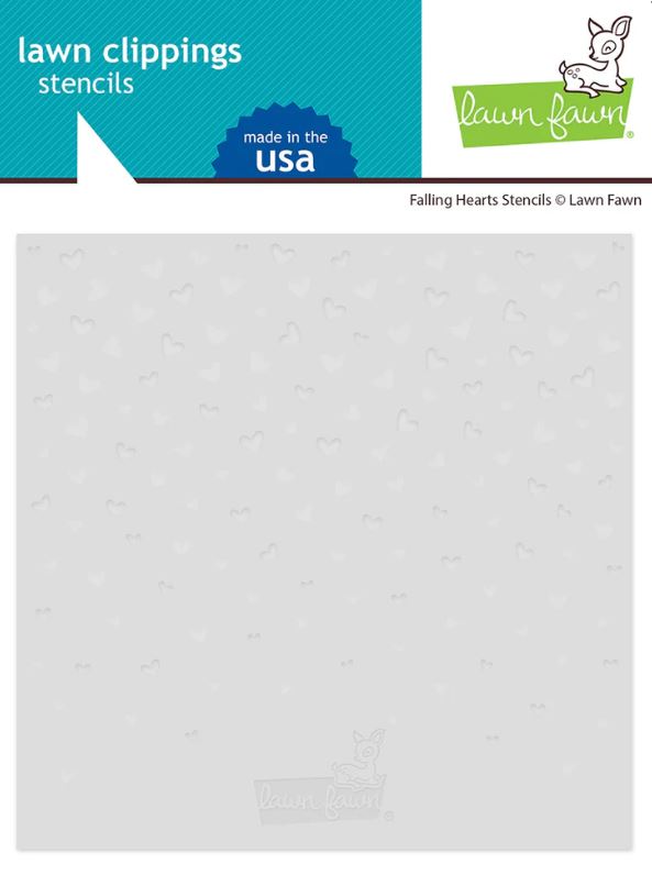 Falling Heart Stencils, 6×6 – Simply Celebrate Collection – Lawn Fawn Hot on Sale