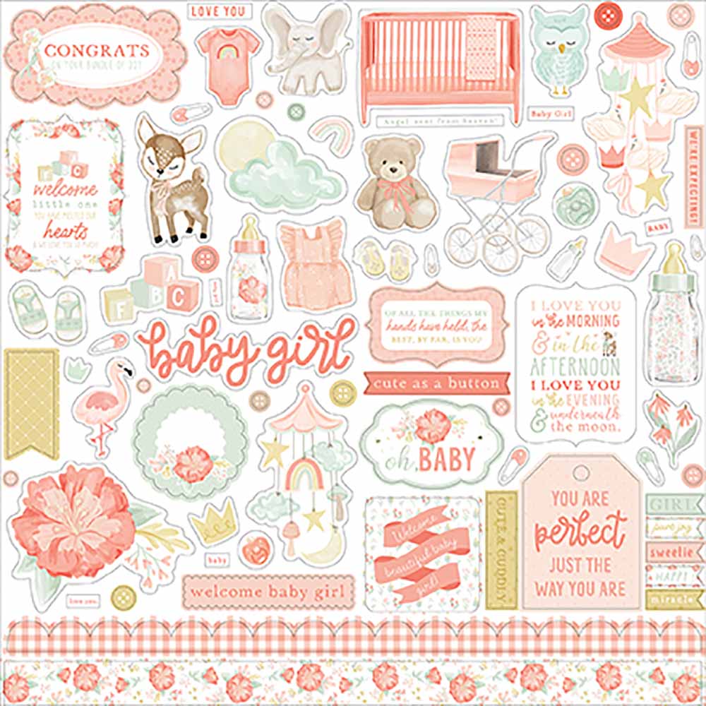 It’s A Girl Element Stickers – Echo Park Sale