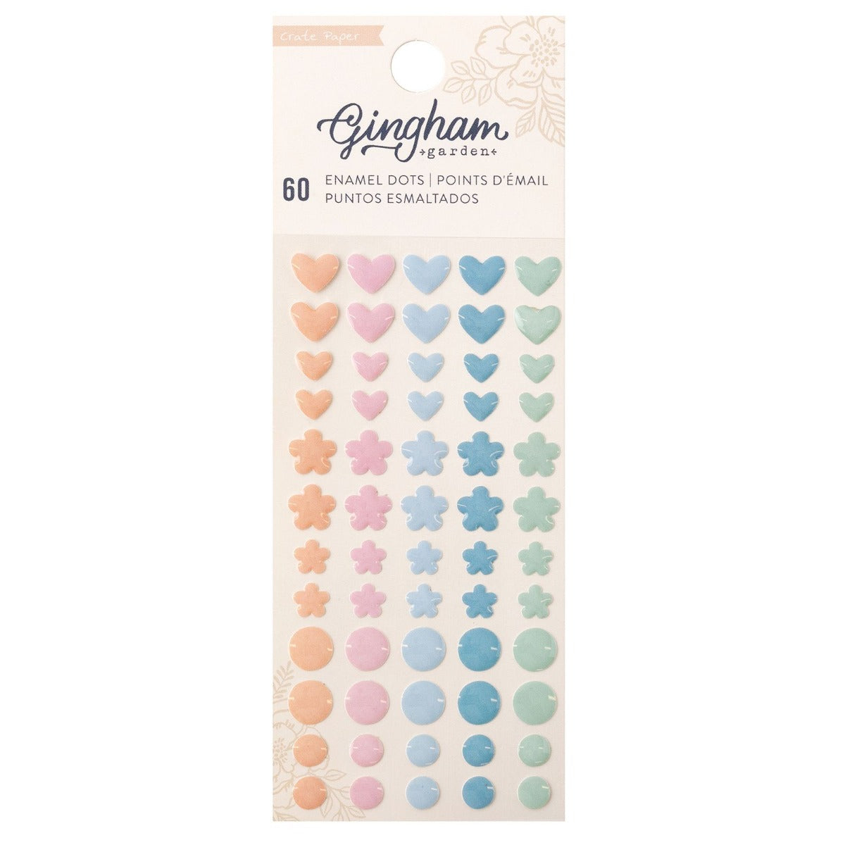 Enamel Dots and Shapes Stickers – Gingham Garden Collection – Crate Paper Online Hot Sale