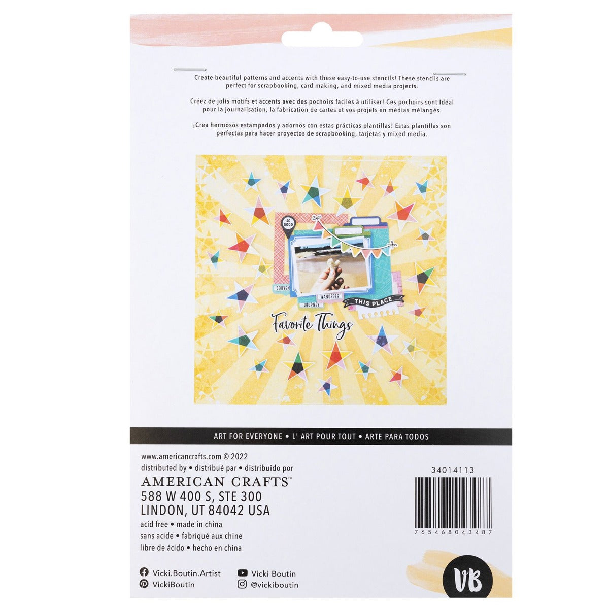 Little Getaway Stencil Pack – Vicki Boutin – Where To Next Collection – American Crafts Fashion