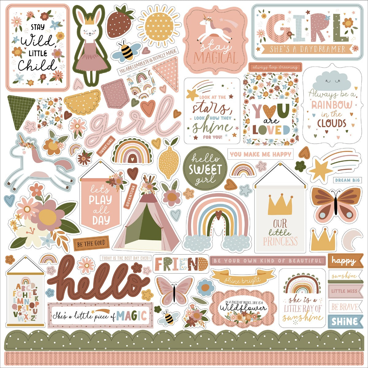 Element Stickers, 12×12 – Dream Big Little Girl – Echo Park Discount
