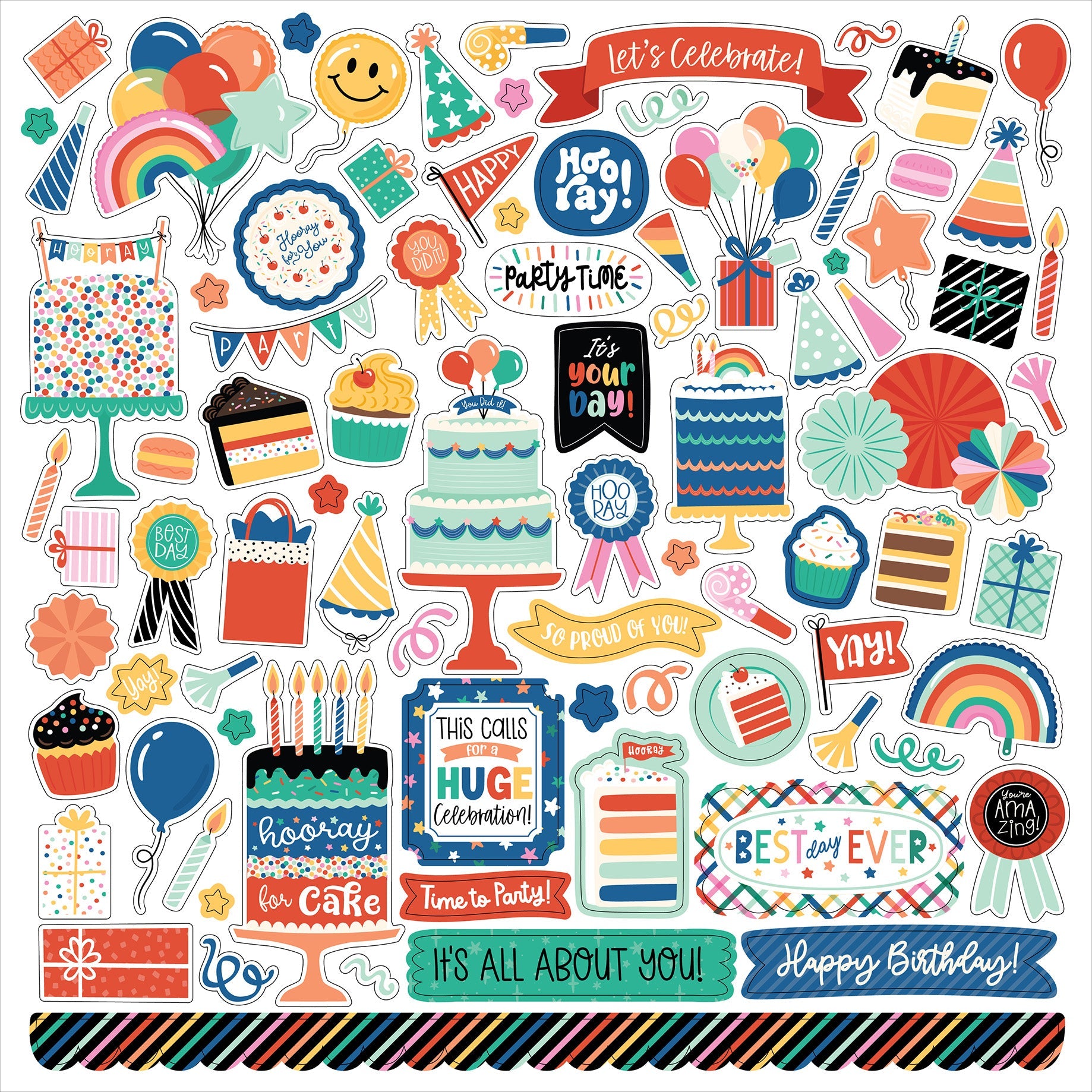 Hip Hip Hooray Element Stickers – Echo Park Online Sale