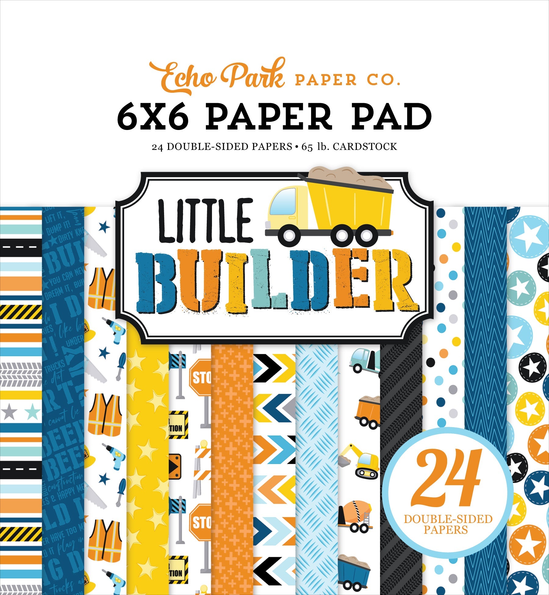 Little Builder 6″ x 6″ Paper Pad – Echo Park Supply