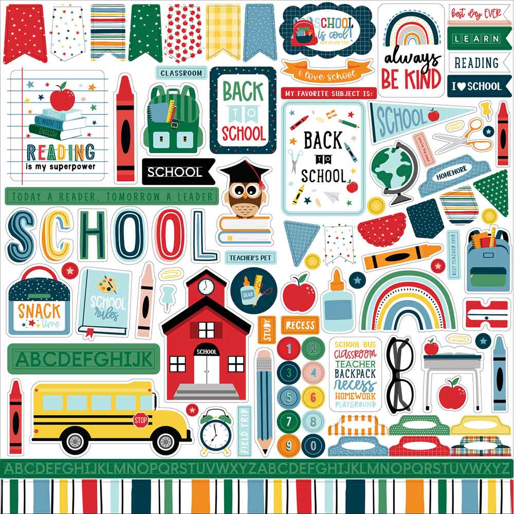 First Day Of School Element Stickers – Echo Park Supply
