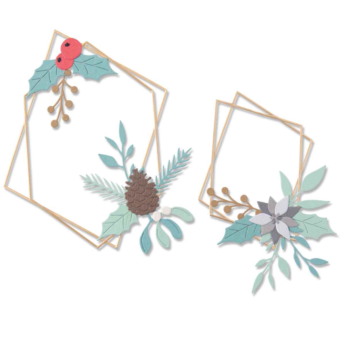 Geometric Winter Frame Thinlits Dies – Olivia Rose – Sizzix Fashion
