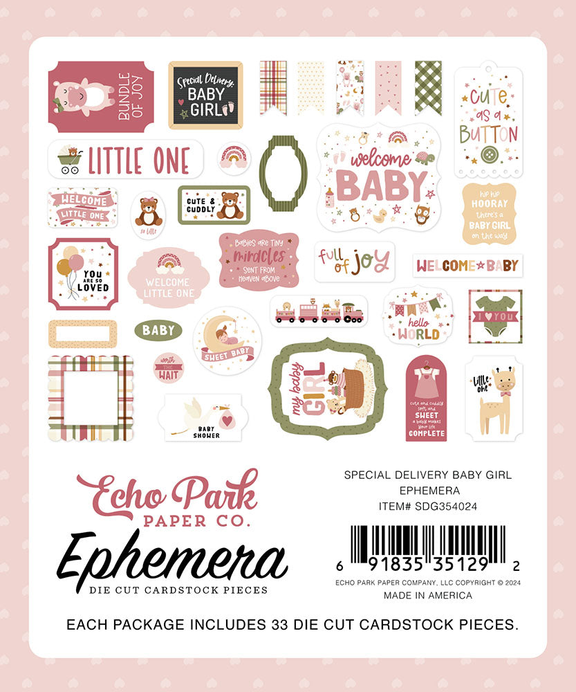 Special Delivery Baby Girl Ephemera – Echo Park Hot on Sale