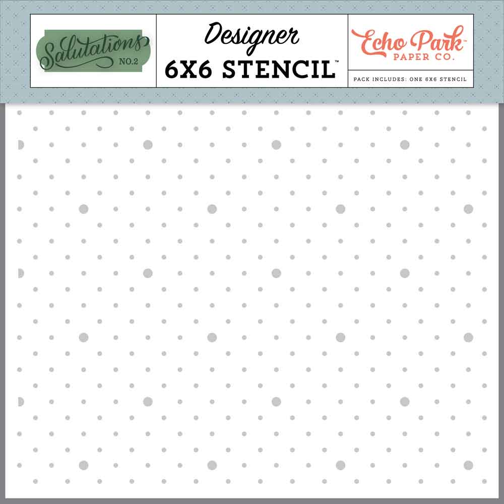 Salutations Dots Stencil – Salutations No. 2 – Echo Park on Sale