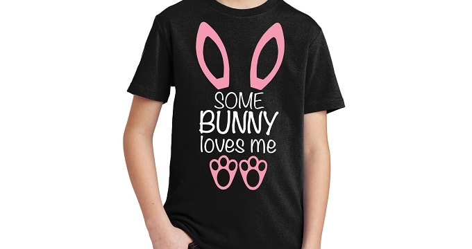 Some Bunny Loves Me: Adorable T-Shirt SVG Image File Download for Easter Projects Hot on Sale