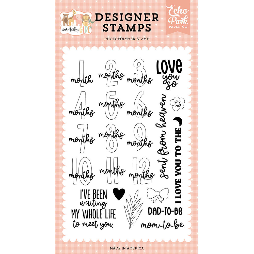Months Stamp Set – Our Baby Girl – Echo Park Online Sale
