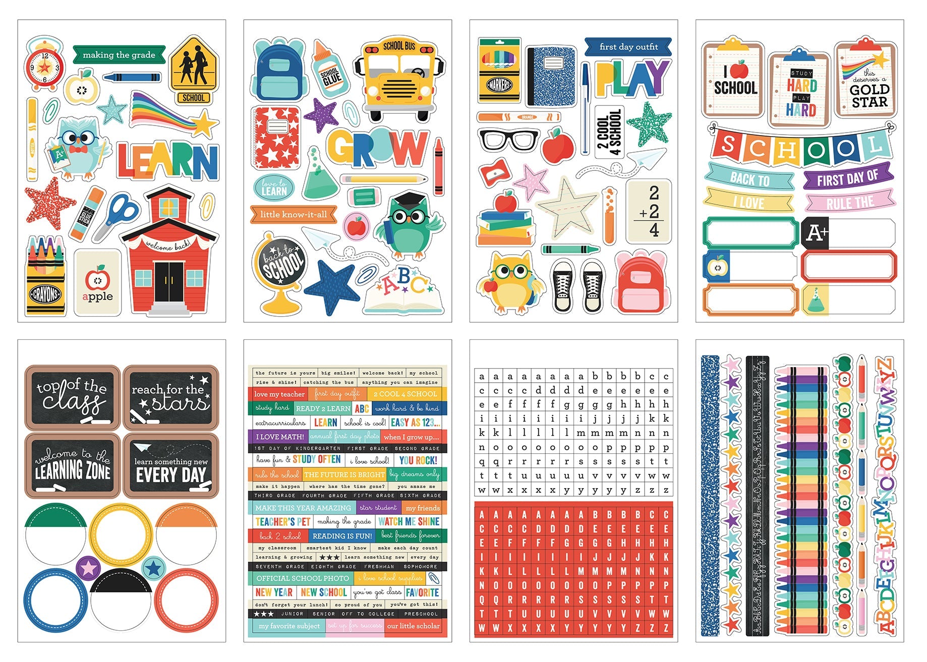 Off To School Sticker Book – Echo Park Hot on Sale